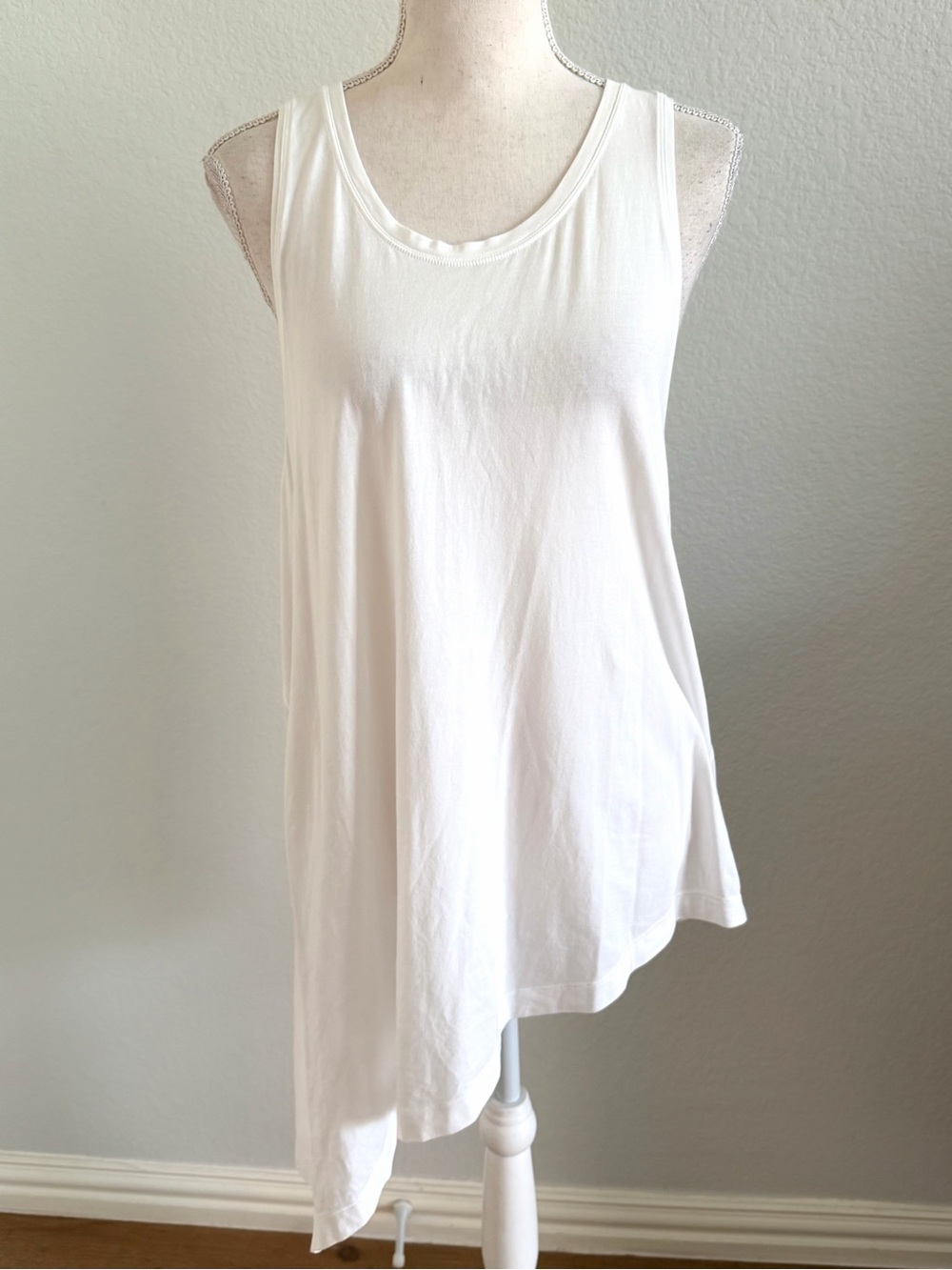 lululemon athletica White Asymmetric Tank